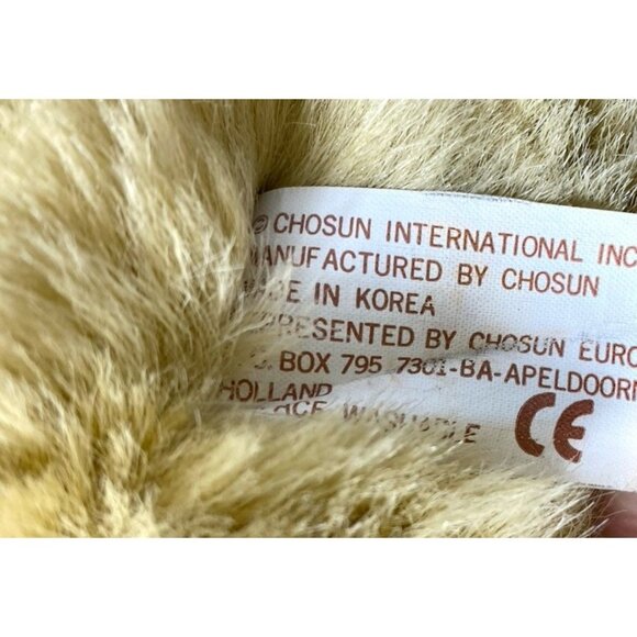 Vintage Chosun Dog Brown Cuddly Seated Stuffed Animal 32" Big Large - Picture 6 of 6